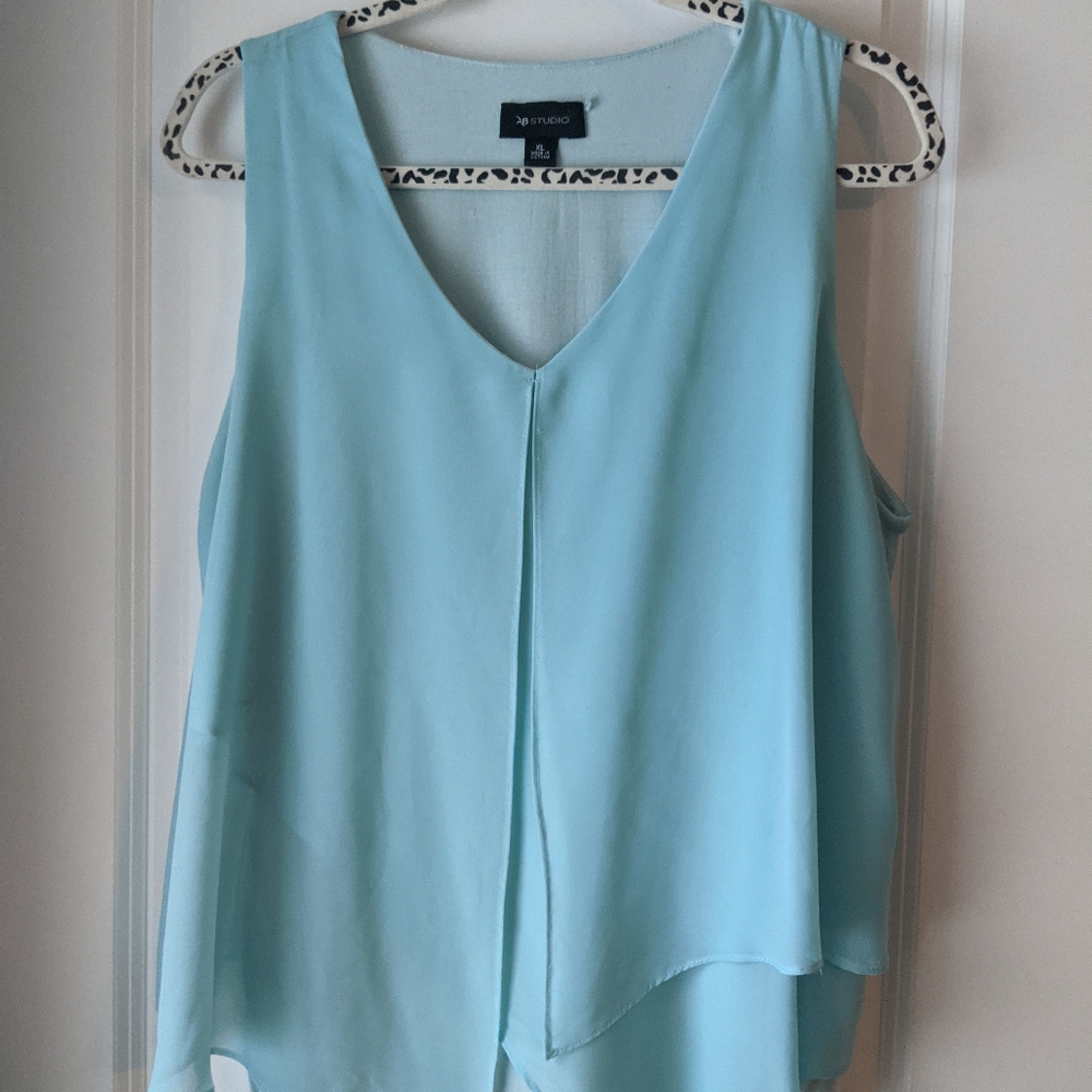 Layers of sheer sleeveless blouse. Worn a handful of times. Comes from a smoke-f